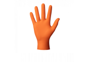 РЪКАВИЦИ НИТРИЛ - ДИАМАНТЕНА ТЕКСТУРА - ОРАНЖЕВИ - L - 50 бр