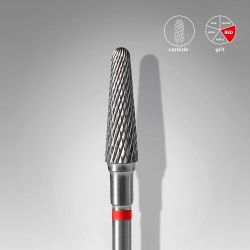 ТВЪРДОСПЛАВЕН НАКРАЙНИК STALEKS - КОНУС ЧЕРВЕН - ДИАМЕТЪР  4мм РАБОТНА ПЛОЩ 13мм