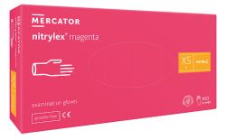 Ръкавици MERCATOR MEDICAL - НИТРИЛ - МАГЕНТА - XS - 100бр