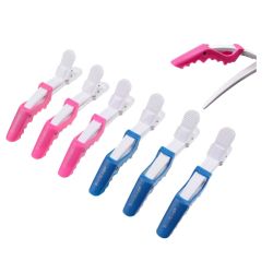 ПЛАСТМАСОВИ ЩИПКИ ЗА КОСА - РОЗОВИ 11см - 6бр / BKL040