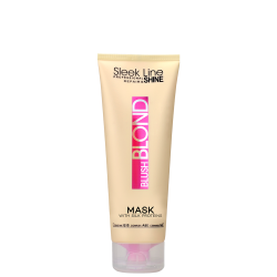 SLEEK LINE BLUSH BLOND - МАСКА РУСИ, СИВИ, ИЗСВЕТЛЕНИ И ЧЕРВЕНИ КОСИ С КОПРИНЕНИ ПРОТЕИНИ, КОЕНЗИМ Q10 И СЕРАМИДИ 250мл