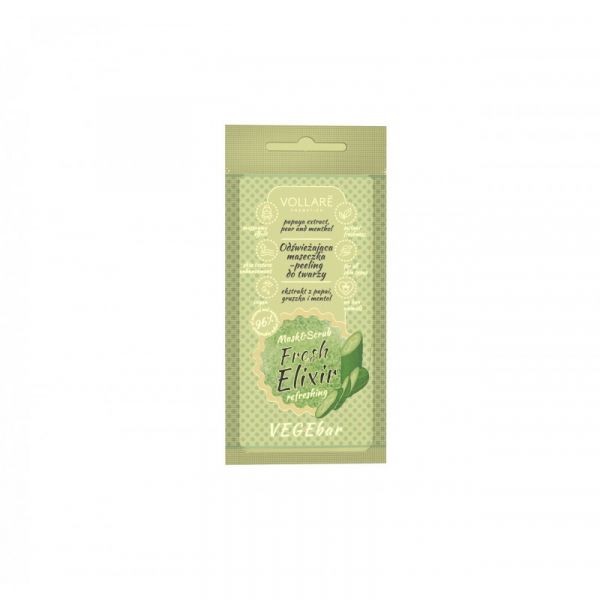 VEGEBAR FRESH ELIXIR - 2в1 ОСВЕЖАВАЩА ВЕГАН  СКРАБ-МАСКА ЗА ЛИЦЕ 8мл