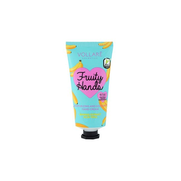 VERONA VOLLARE - FRUITY HANDS - ВЕГАН ОВЛАЖНЯВАЩ И УСПОКОЯВАЩ КРЕМ ЗА РЪЦЕ С БАНАН И АЛОЕ 50мл
