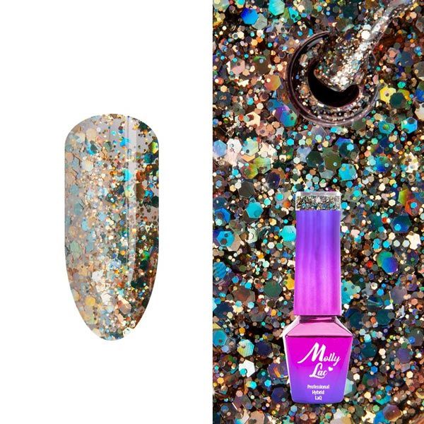 MOLLY LAC CRUSHED DIAMONDS - ГЕЛ ЛАК №536 - SEDUCE A MILLIONARE - 5мл