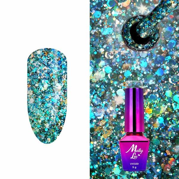 MOLLY LAC CRUSHED DIAMONDS - ГЕЛ ЛАК №537 - GLAMMY CHIC - 5мл