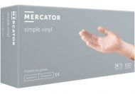 РЪКАВИЦИ ВИНИЛ ПРОЗРАЧНИ БЕЗ ТАЛК - MERCATOR® simple vinyl - РАЗМЕР  M - 100 бр