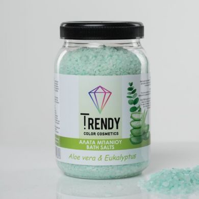 TRENDY - СОЛИ ЗА ПЕДИКЮР С АРОМАТ НА АЛОЕ ВЕРА И ЕВКАЛИПТ - 1000гр