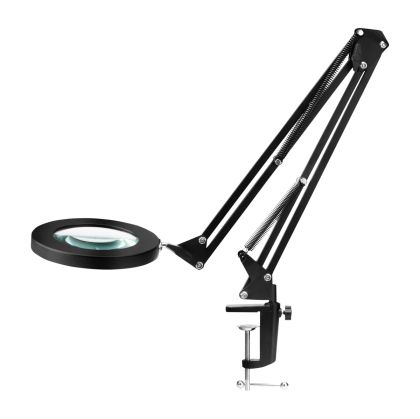 НАСТОЛНА ЛУПА GLOW 308 LED, ЧЕРНА USB