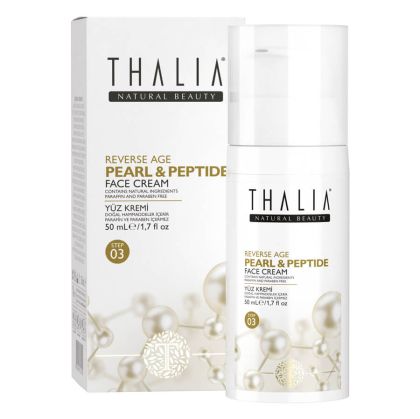 КРЕМ ЗА ЛИЦЕ - PEARL & PEPTIDE REVERSE AGE - СТЪПКА 3 - THALIA NATURAL BEAUTY - 50мл