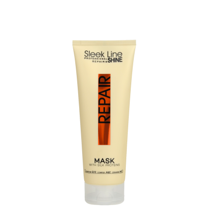 STAPIZ SLEEK LINE REPAIR - МАСКА ЗА СУХИ, ИЗТОЩЕНИ И ТРЕТИРАНИ КОСИ С КОПРИНЕНИ ПРОТЕИНИ, КОЕНЗИМ Q10 И СЕРАМИДИ 250мл