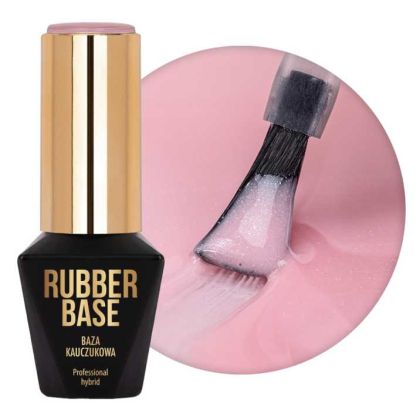 MOLLY LAC RUBBER BASE SPARKLING MOUSSE - БАЗА ЗА ГЕЛ ЛАК - 10мл
