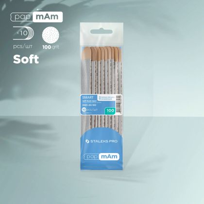 СМЕНЯЕМИ МЕКИ ПИЛИ С ОСНОВИ STALEKS papmAm 12x2см ГРУБОСТ 100 - 10бр - DWC-20-100