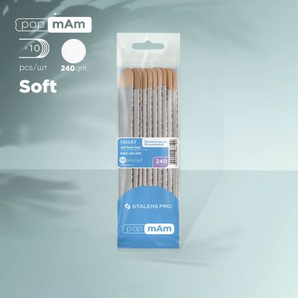 СМЕНЯЕМИ МЕКИ ПИЛИ С ОСНОВИ STALEKS papmAm 12x2см ГРУБОСТ 240 - 10бр - DWC-20-240