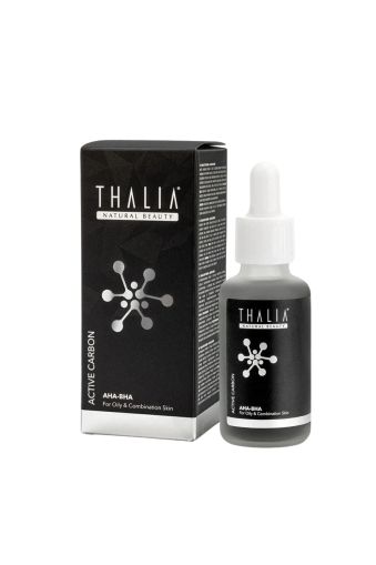 СЕРУМ ЗА ЛИЦЕ С  АКТИВЕН ВЪГЛЕН + AHA/BHA - THALIA NATURAL BEAUTY -  30мл
