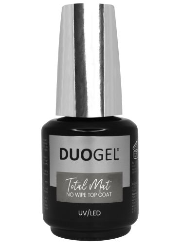 DUOGEL LED/UV ТОП ЛАК БЕЗ ЛЕПКАВ СЛОЙ - TOTAL MATT - 15мл