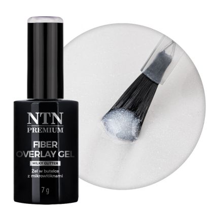 NTN PREMIUM FIBER OVERLAY GEL MILKY GLITTER - ГЕЛ С ФИБЪРНИ ВЛАКНА - 7гр