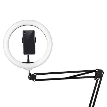 РИНГ ЛАМПА 10 8W LED ЧЕРНА ЗА ПЛОТ