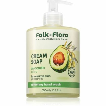 FOLK&FLORA ТЕЧЕН САПУН С АРОМАТ НА АВОКАДО И МАСЛИНА - 500мл