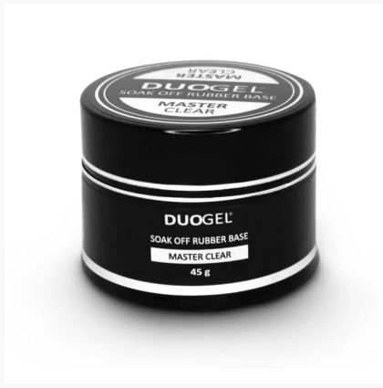 DUOGEL - SOAK OFF RUBBER BASE - MASTER CLEAR - 45 гр