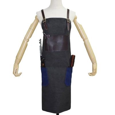 РАБОТНА ПРЕСТИЛКА - K-06 - ДЕНИМ СИВО/ЧЕРНО