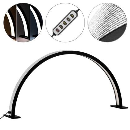 НАСТОЛНА LED ЛАМПА HQ-75X - ЧЕРНА С КАМЪЧЕТА - 35W