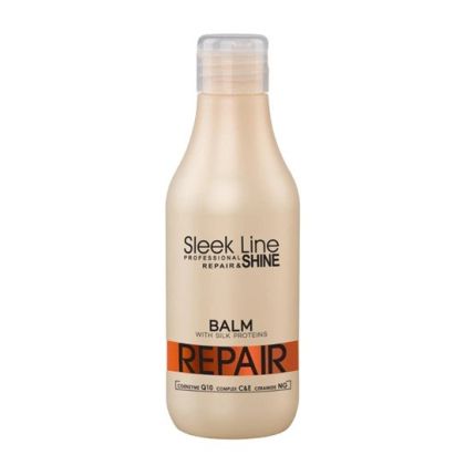 SLEEK LINE REPAIR - БАЛСАМ ЗА СУХА, ИЗТОЩЕНА И ТРЕТИРАНА КОСА С КОПРИНЕНИ ПРОТЕИНИ, КОЕНЗИМ Q10 И СЕРАМИДИ 300мл