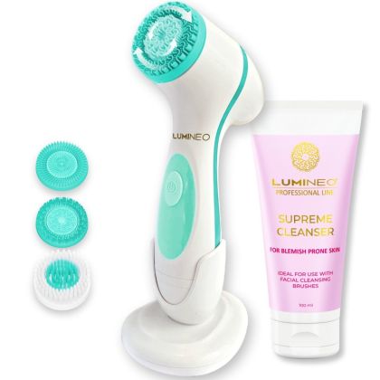 ЧЕТКА ЗА ЛИЦЕ 3 В 1 - LUMINEO HOME SPA + ГЕЛ ЗА АКНЕИЧНА КОЖА 100 мл