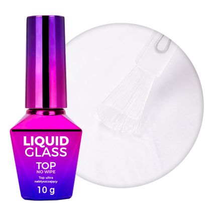 MOLLY NAILS LIQUID GLASS - ТОП ЗА ГЕЛ ЛАК БЕЗ ЛЕПКАВ СЛОЙ - 10мл