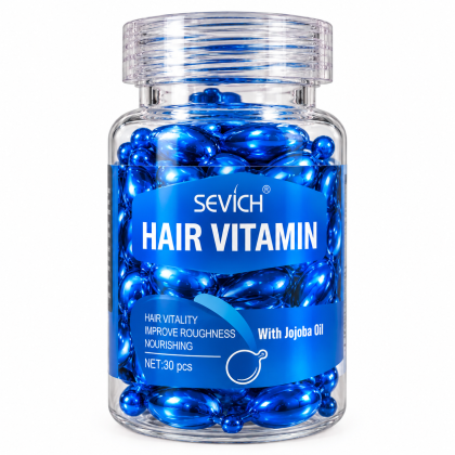 СЕРУМ ВИТАМИНИ ЗA СУХА И ЧУПЛИВА КОСА - SEVICH JOJOBA OIL - 30 бр. КАПСУЛИ