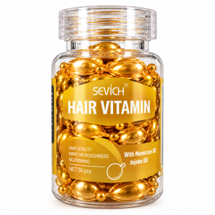 СЕРУМ ВИТАМИНИ ЗА БОЯДИСАНА КОСА - SEVICH MAROCAN AND JOJOBA OIL - 30 бр. КАПСУЛИ