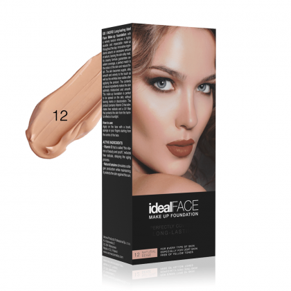 INGRID IDEAL FACE  ФОН ДЬО ТЕН №12 NATURAL BEIGE 30мл