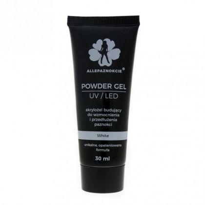 ALLEPAZNOKCIE POWDER GEL - №02 WHITE - АКРИГЕЛ БЯЛ - 30мл