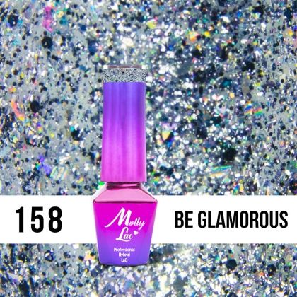 MOLLY LAC LUXURY LIMITED GEM & SILVER - ГЕЛ ЛАК №158 - BE GLAMOROUS - 5мл