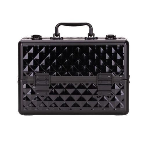 КОЗМЕТИЧЕН КУФАР M - 3D РОМБ ЧЕРЕН 30x20x20