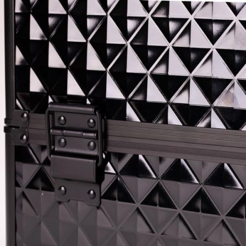 КОЗМЕТИЧЕН КУФАР M - 3D РОМБ ЧЕРЕН 30x20x20