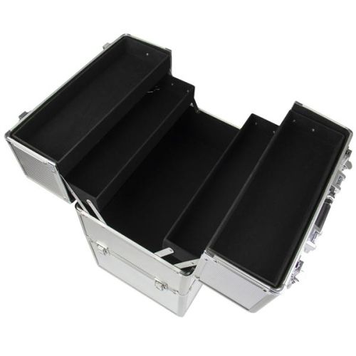 КОЗМЕТИЧЕН КУФАР XXL - РЕЛЕФ СРЕБРИСТ 25x35x40