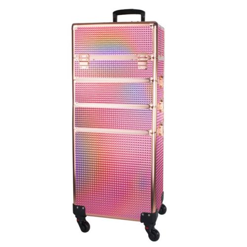 КОЗМЕТИЧЕН КУФАР XXXL 4в1 С КОЛЕЛЦА 3D ХАМЕЛЕОН 95x25x35см