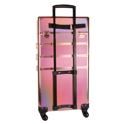 КОЗМЕТИЧЕН КУФАР XXXL 4в1 С КОЛЕЛЦА 3D ХАМЕЛЕОН 95x25x35см