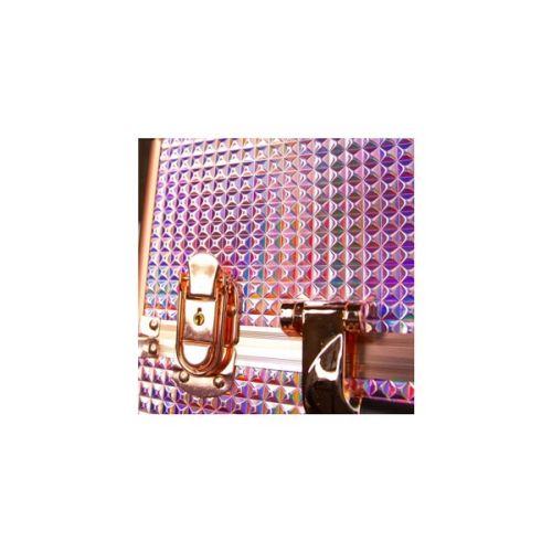 КОЗМЕТИЧЕН КУФАР XXL -  3D РОЗОВО ЗЛАТО K105-9 25x35x40 см