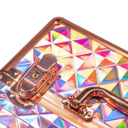 КОЗМЕТИЧЕН КУФАР М - 3D РОМБ ХАМЕЛЕОН 1047 - 30x20x20см