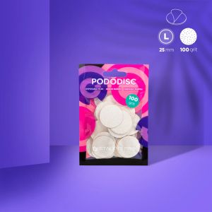 ШЛАЙФ ПРИСТАВКИ ЗА ДИСК ЗА ПЕДИКЮР - PDF-25-100W- грубост 100/25мм 50бр