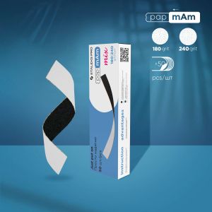 СМЕНЯЕМИ ДВУСТРАННИ ПИЛИ STALEKS papmAm ГРУБОСТ 180/240 - 50бр - DFCMix-22-180/240