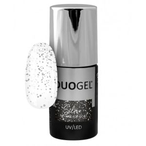 DUOGEL LED/UV ТОП ЛАК БЕЗ ЛЕПКАВ СЛОЙ - GLITTER SILVER - 6мл