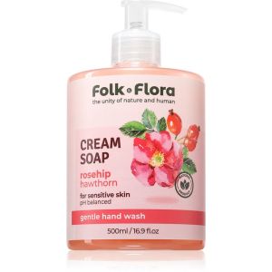 FOLK&FLORA ТЕЧЕН САПУН С АРОМАТ НА ШИПКА И ГЛОГ - 500мл