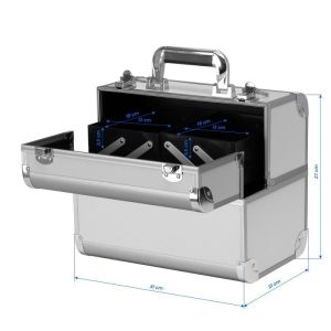 КОЗМЕТИЧЕН КУФАР SC40 - 31х21х26.5см - СРЕБЪРЕН