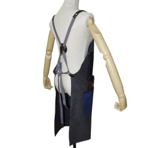 РАБОТНА ПРЕСТИЛКА - K-06 - ДЕНИМ СИВО/ЧЕРНО