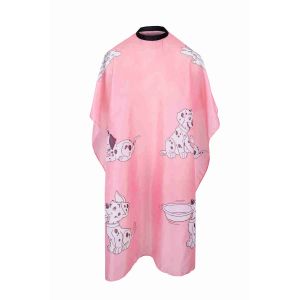 ДЕТСКА ПЕЛЕРИНА ЗА ПОДСТРИГВАНЕ С ТИК-ТАК КОПЧЕТА - JP074 - РОЗОВА