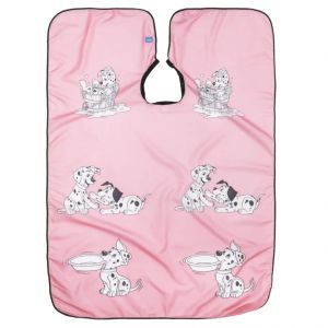 ДЕТСКА ПЕЛЕРИНА ЗА ПОДСТРИГВАНЕ С ТИК-ТАК КОПЧЕТА - JP074 - РОЗОВА