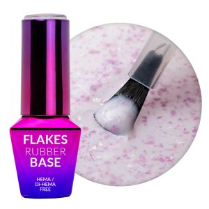 MOLLY NAILS FLAKES BASE - БАЗА С ЧАСТИЦИ ЗА ГЕЛ ЛАК MILK&PURPLE - 10мл