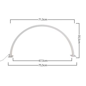 НАСТОЛНА LED ЛАМПА HQ-75X - БЯЛА С КАМЪЧЕТА - 35W